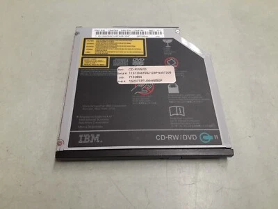 IBM Thinkpad T42 GCC-4242N CD-RW DVD-ROM Drive 13N6769 13N6768 - Black Bezel - Image 1 of 4