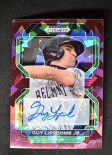 22 Prizm Draft Picks Base Auto Burgundy Cracked Ice #PDP151 Guy Lipscomb Jr. /12