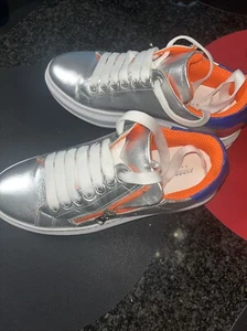 Sneakers von Andrea Pisani Venezia silber, Leder Größe 40 ungetragen NP 210,-€ - Bild 1 von 3