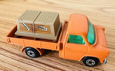 1977 Matchbox Superfast Ford Transit No. 66 Orange w/ Brown Crate - Image 1 of 4