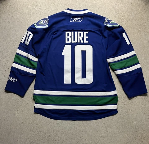 Reebok Vancouver Canucks Pavel Bure Alternate NHL Hockey Jersey Blue Size Medium Cover