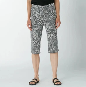 DG2 by Diane Gilman Virtual Stretch Printed Pull On Pedal, Grey Zebra, PS - Picture 1 of 2
