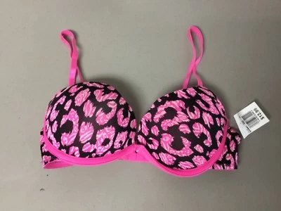 Новый с Ярлыками женская Rampage Intimates бюстгальтер пуш-ап размер 34C розовый и черный #154L - Изображение 1 из 2