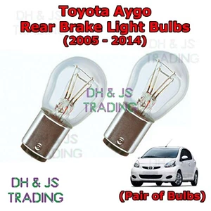 For Toyota Aygo Rear Brake Bulbs Pair of Stop / Tail Light Bulb MK1 (05-14) - Picture 1 of 1