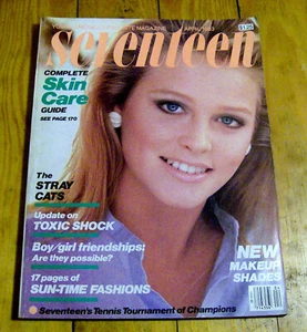 vintage April 1983 SEVENTEEN MAGAZINE 1980s teenage FASHION makeup clothing ads - Imagen 1 de 3