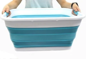SAMMART 41L (10.8 gallon) Collapsible Plastic Laundry Basket-Foldable Pop Up Sto - Picture 1 of 6