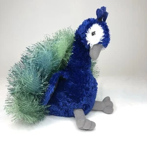 Peluche Aurora World PAVO REAL Azul Verde Zoo Animal 8" Plumas Salvajes - Imagen 1 de 9