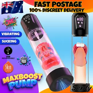 Penis Pump Enlarger Vacuum Stretcher Erection Cock Extender Enlargement Sex Toy - Picture 1 of 19