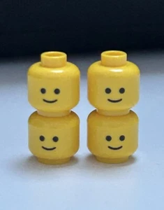 LEGO Mini Figure Heads 4 x NEW Standard Grin Pattern For Minifigures (E3) - Picture 1 of 1