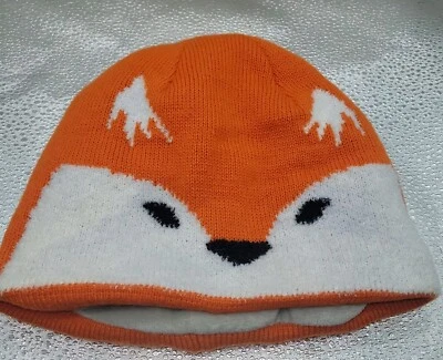 Naranja Blanco Zorro Gris Vellón Forrado Gorro Medias Gorra Unisex Niños  Foto 1 de 4