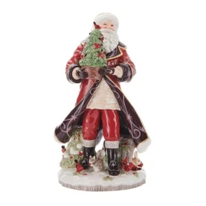 Fitz and Floyd Chalet Santa Ceramic Figurine, 19.5 Inch - Picture 1 of 11
