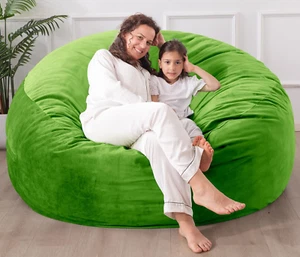 Large Bean Bag Chair: 4 Ft Memory Foam Bean Bag Chairs for Adults/Kids,Bean Bag - Picture 1 of 12
