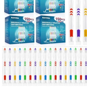 600 PCS Soft Bristle Disposable Toothbrush Pack - Travel & Family Essentials - Picture 1 of 9