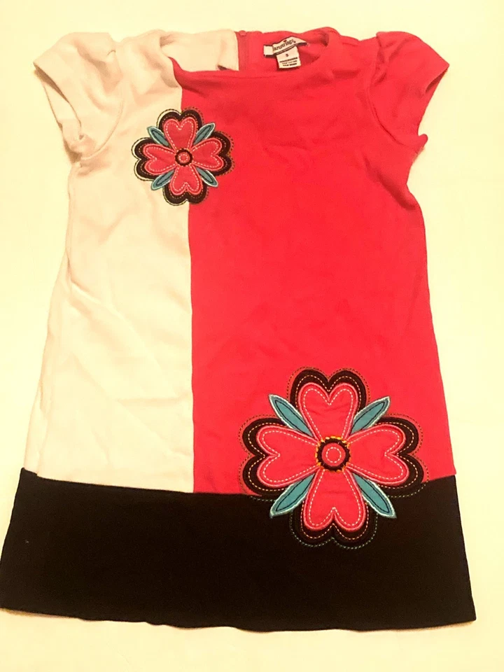 HARTSTRINGS Girls' Vibrant Embroidered Color Block SSl Dress ~ Sz 5 - Image 1 of 1