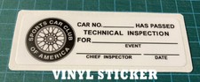 TRANS AM TECH INSPECTION VINYL DECAL STICKER - SCCA - RACING - SVRA - VINTAGE