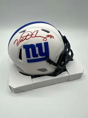 COACH'S COLLECTIBLES Victor Cruz Autographed NY Giants Lunar Eclipse Mini Helmet (Beckett)