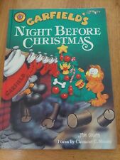 Garfield's Night Before Christmas By Jim Davis 1989 H/C Funny GC
