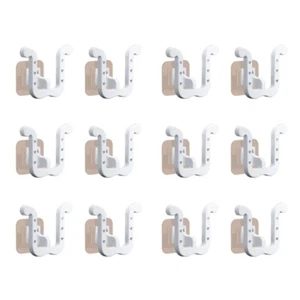 12pc Slippers Rack No Punching Bathroom Shoes Hook Wall Mounted Shoe Drying Rack - Picture 1 of 11
