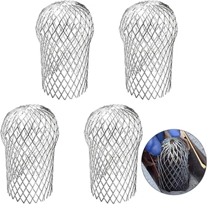 4 Pack Gutter Downspout Guards 3.5 Inch Aluminum Leaf Filter Strainer for Gutter - Picture 1 of 11