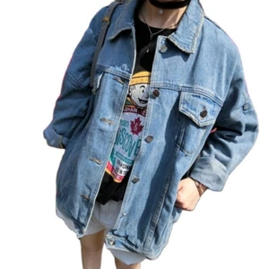 Giacca donna denim moda retrò sciolta casual comoda giacca top - Foto 1 di 3
