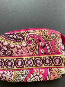 Borsa cosmetica Vera Bradley piccola rosa con cerniera paisley  - Foto 1 di 7