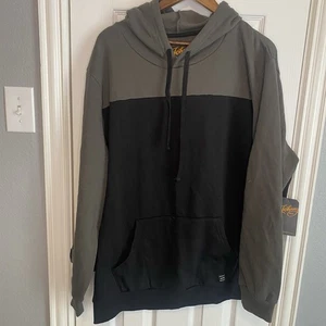 Sudadera con Capucha Johnny Bigg Pullover Bolsillo Logo Negro Verde Para Hombre 3XL NUEVA CON ETIQUETAS - Imagen 1 de 4