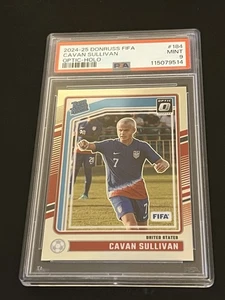 2024-25 Panini Donruss FIFA Cavan Sullivan #184 Rated Rookie Optic Holo PSA 9 - Picture 1 of 1