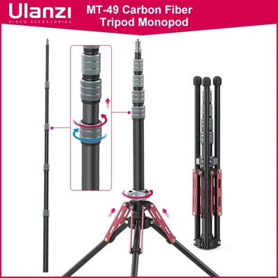MT-49 Carbon Fiber Tripod Monopod With Detachable Bottom Bracket Balance Bar lig - Image 1 of 4