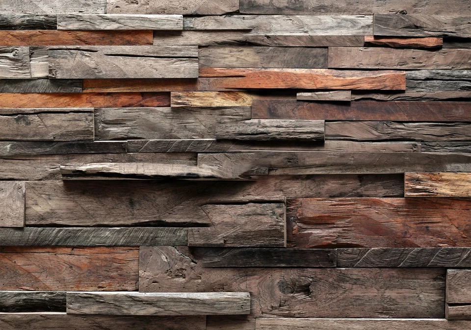 Holzoptik Muster Holzwand VLIES FOTOTAPETE 3D WOHNZIMMER TAPETE WANDBILD XXL - Bild 1 von 1