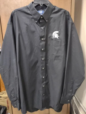 Cutter And Buck MSU Spartan Black LS Dress Shirt XLT New! - Image 1 of 4