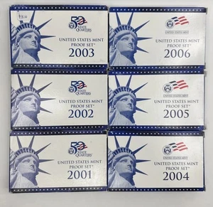 2001, 2002, 2003, 2004, 2005, 2006 United States Mint Proof Set LOT Great Price! - Picture 1 of 5