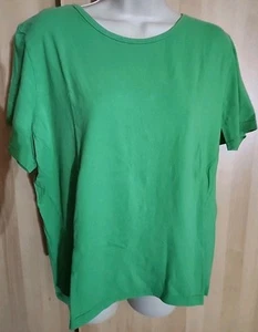 Women Blouse Size XL Basic Editions Brand Lime Green Color Pre-owned - Picture 1 of 4
