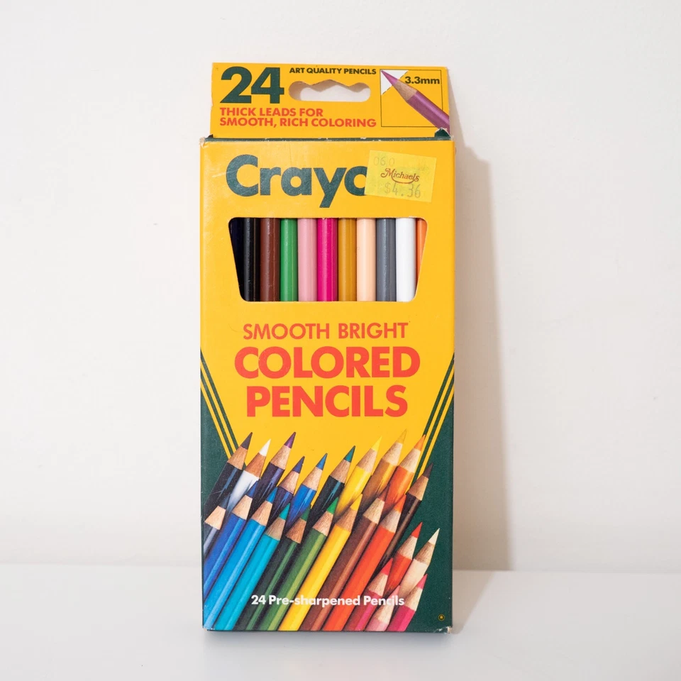 Crayola No. 4024 Colored Pencils - Box of 24 - Vintage 1987 lightly used - Image 1 of 4