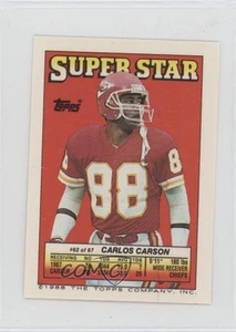 1988 Topps Super Star Sticker Back Cards Carlos Carson Garry James Eddie Brown - Picture 1 of 4