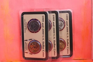 1999 And 2000 US Dollar Coin Sets. Uncirculated Susan B Anthony And Sacagawea - Picture 1 of 5