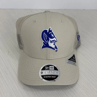 Gorra ajustable New Era Duke Blue Devils 9SEVENTY piedra elástica a presión NUEVA Foto 1 de 4
