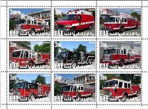 Hoja de sellos Técnica de bombero de los Emiratos Árabes Unidos edición 2010 - Imagen 1 de 1