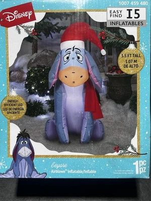 Disney Eeyore 3.5’ Navidad Soplado por Aire Inflable LED Iluminado Winnie The Pooh  Foto 1 de 3
