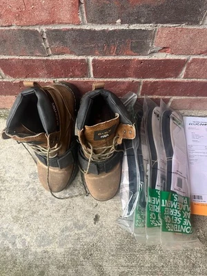 BOTAS DE TECHO COUGAR PAWS PERFORMER CPPP CUERO MARRÓN TALLA 9.5 con ALMOHADILLAS NUEVAS Foto 1 de 4