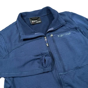 Marmot Preon Fleece Jacket Men’s Size Small Blue Mid-Layer Full Zip Breathable - Picture 1 of 15