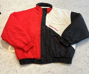 Vintage Men’s Perfect Circle Racing Swingester Red White And Black Coat Size 2XL - Picture 1 of 5
