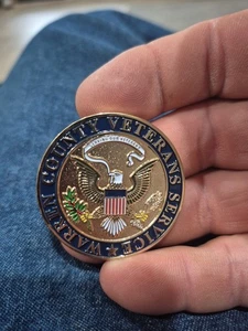 WARREN COUNTY VETERANS SERVICE CHALLENGE COIN Navy marine Air force C1 - Picture 1 of 3