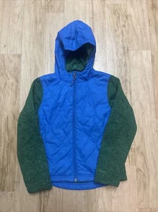 LL Bean Youth Sz S8 Blue Quilted Jacket Fleece - Picture 1 of 8