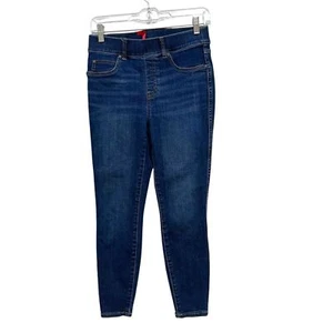 Spanx High Rise Pull On Skinny Jeans Dark Wash Stretch Casual Womens Small - Picture 1 of 8