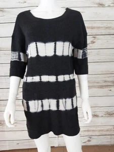 We The Free People Thermal Canyon Short Dress Sz XS Gray w/Tie Dye Stripes Top - Picture 1 of 5