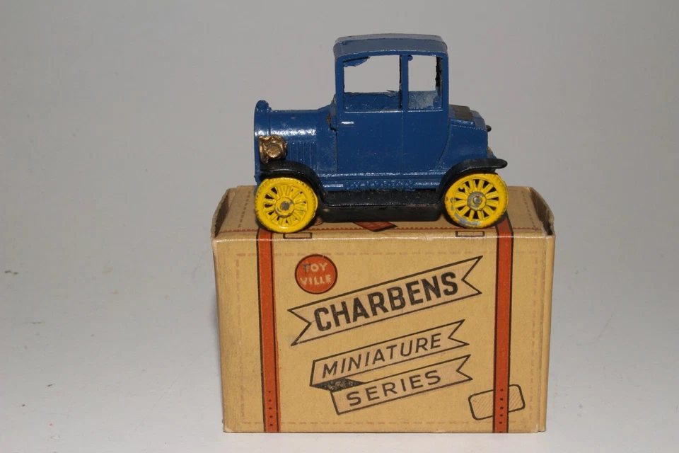 CHARBENS MINIATURES ENGLAND NO. 4, FORD MODEL T, BLUE,  NICE, ORIGINAL, BOXED - Image 1 of 4