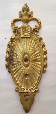Antique Victorian Solid Brass Wall Sconce Fixture Backplate - Image 1 of 2