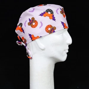 Mickey Mouse Halloween Donut All Over Theme Scrub Hat - Picture 1 of 1
