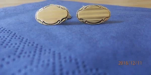 Manschettenknöpfe Jugendstil 835 Silber Goldfront - Bild 1 von 5