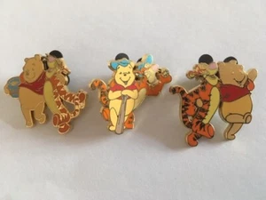 Disneyland Cast Lanyard 3 Pin set from Series 1 - Best Buds - Pooh and Tigger - Picture 1 of 10